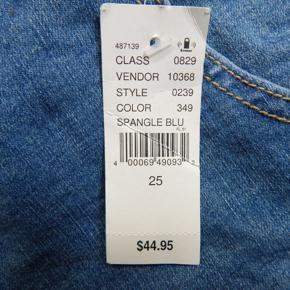 PacSun Juniors High Rise Short Shorts Denim Blue Zip Closure Size 25 - Picture 5 of 8